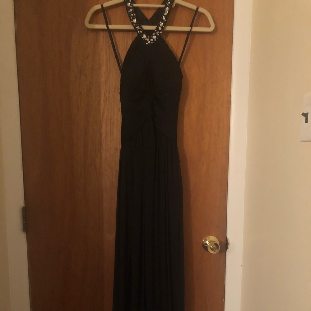 Dark Navy Floor Length Gown